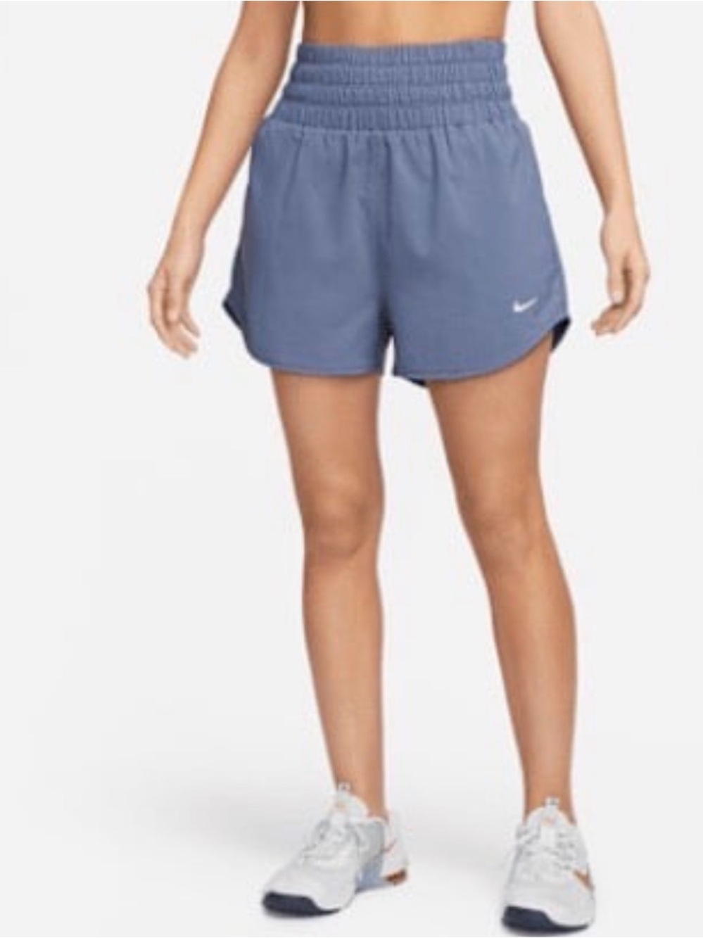 Blue Nike running shorts